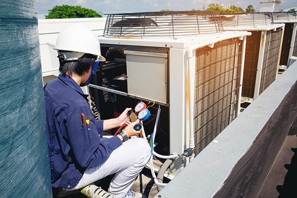 HVAC equipment on building